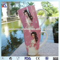 Hot pink cartoon coffee mug cc princess decal printing
